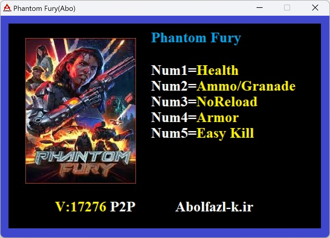 Phantom Fury v17276 Trainer +5