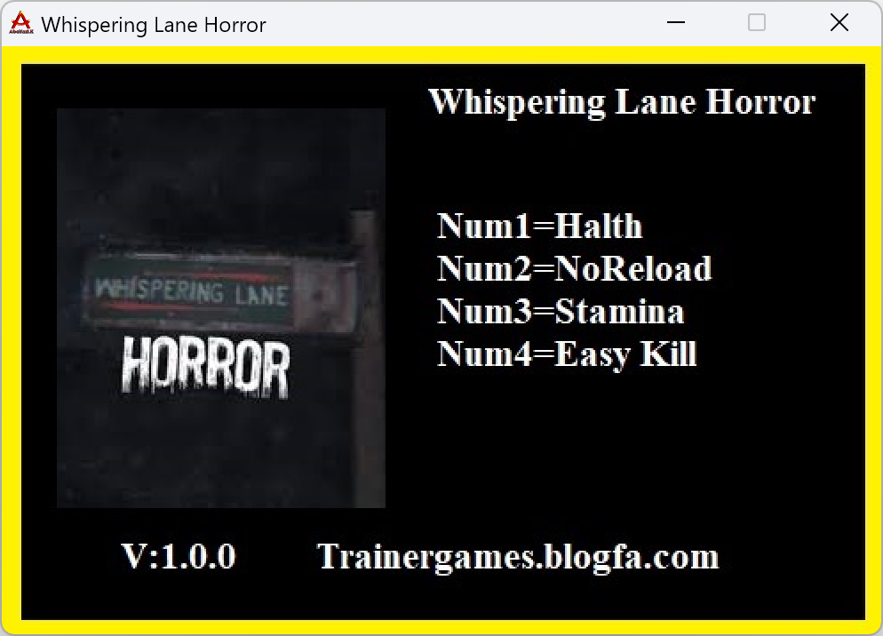 Whispering Lane: Horror Trainer +4