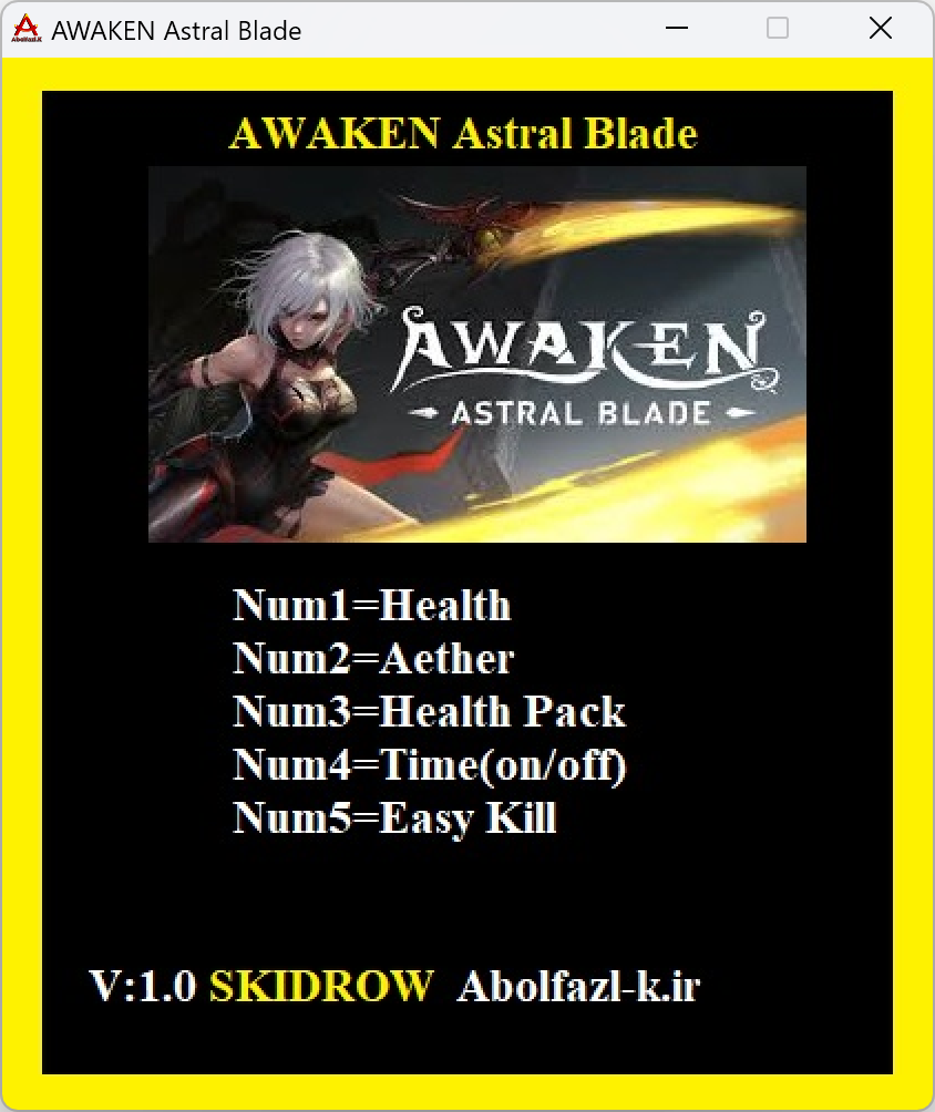 AWAKEN - Astral Blade Trainer +5