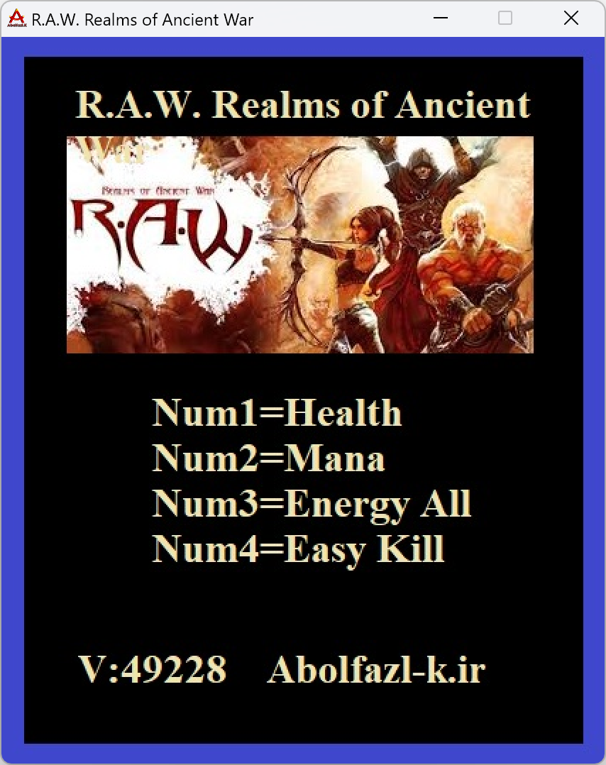 R.A.W. Realms of Ancient War v49228 Trainer +4