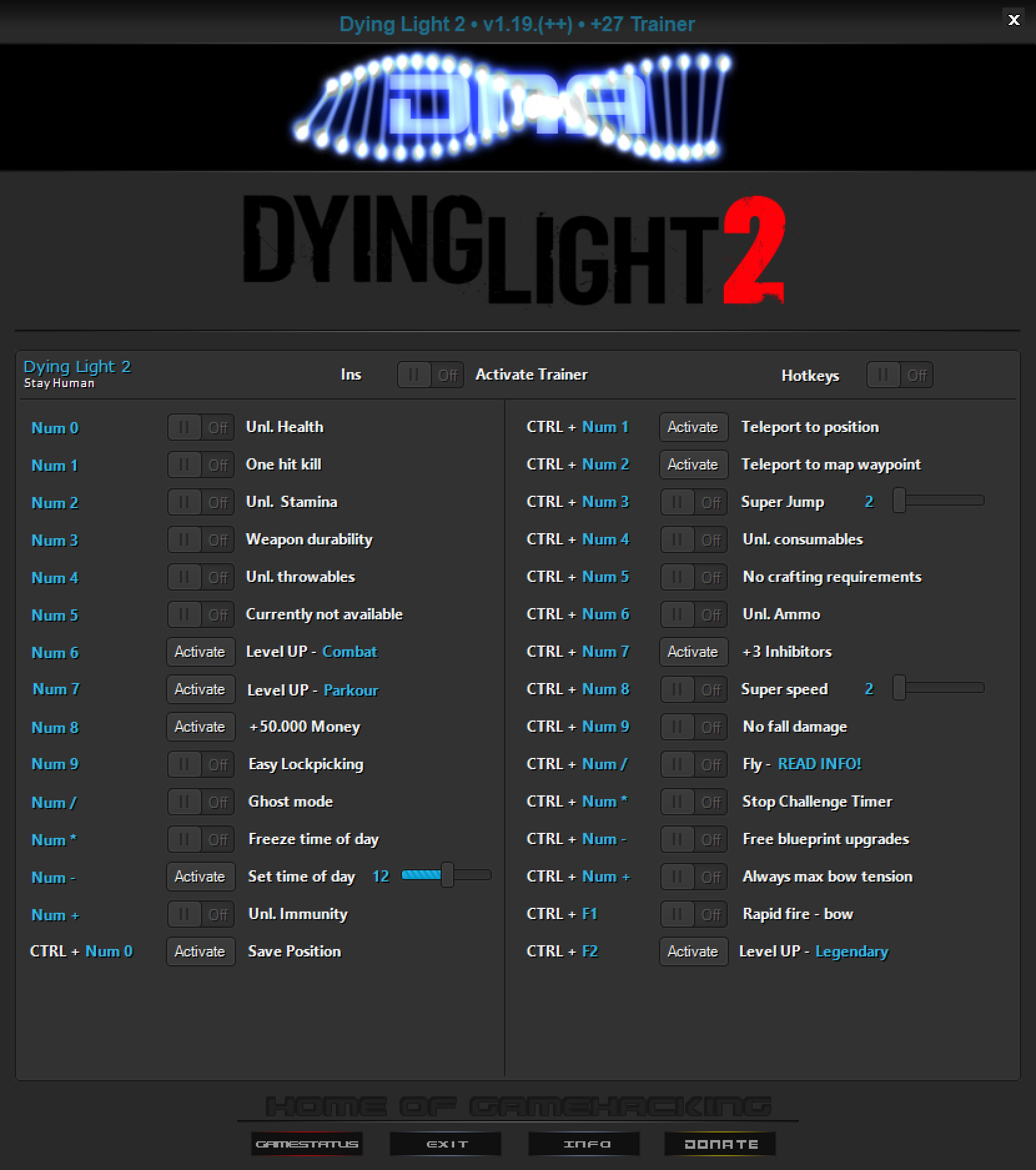 Dying Light 2: Stay Human v1.19 Trainer +27