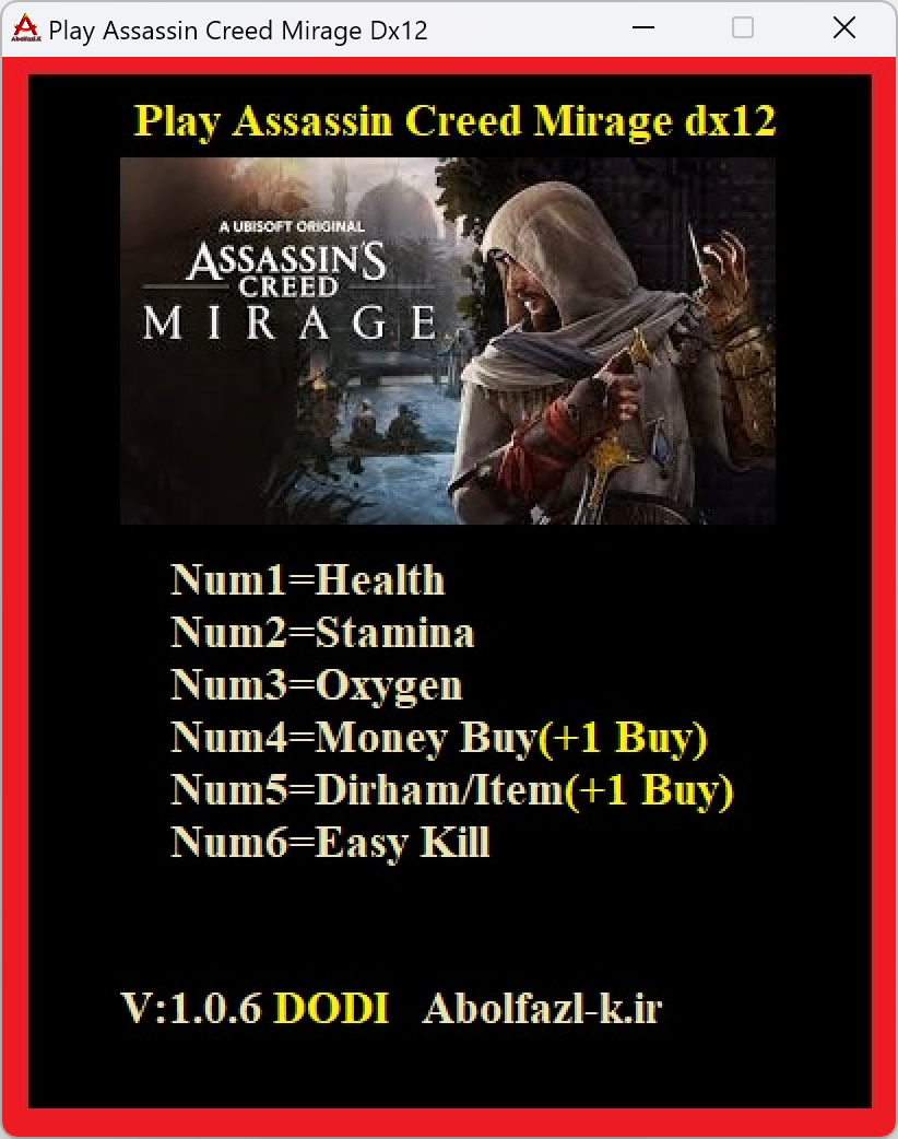 Assassin's Creed Mirage v1.0.6 Trainer +6