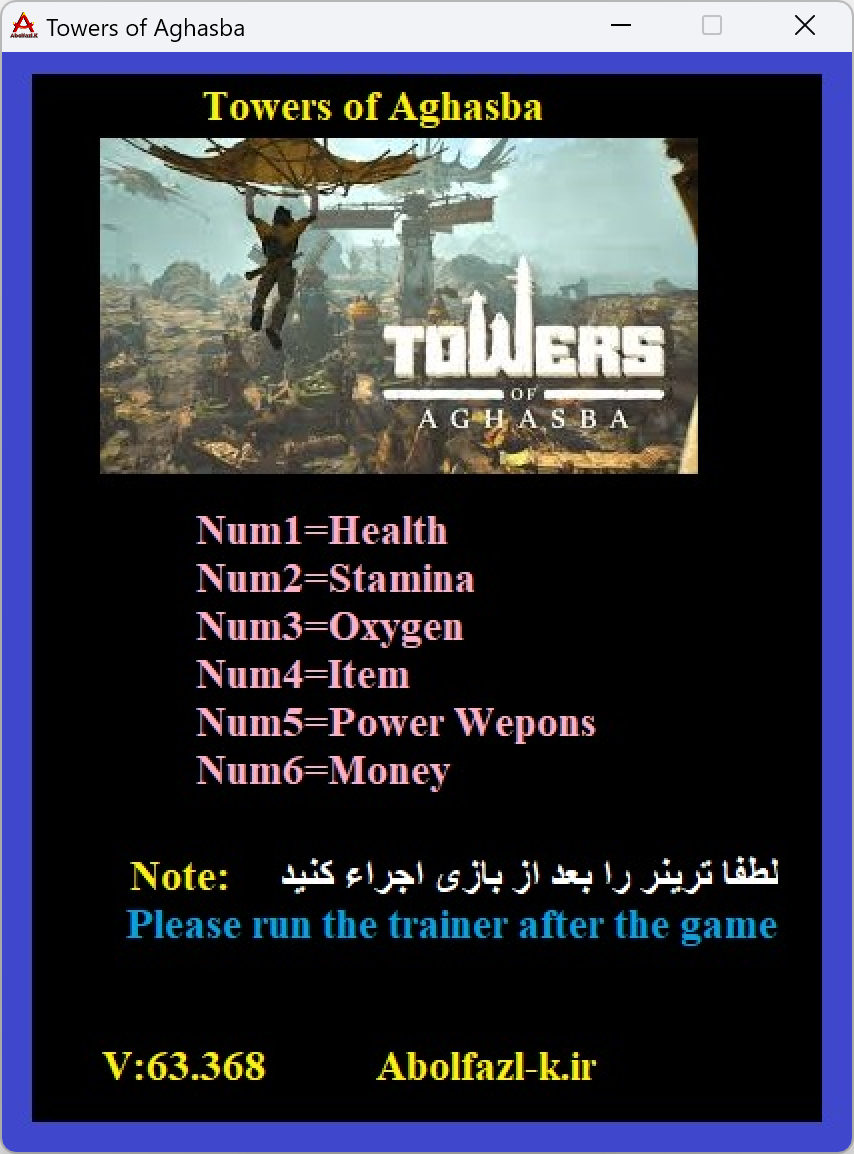 Towers of Aghasba v63.368 Trainer +6