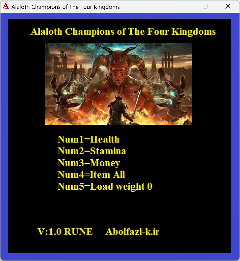 Alaloth - Champions of The Four Kingdoms Trainer +5