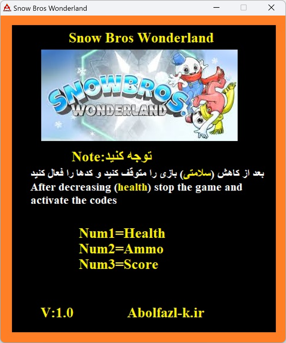 Snow Bros. Wonderland Trainer +3