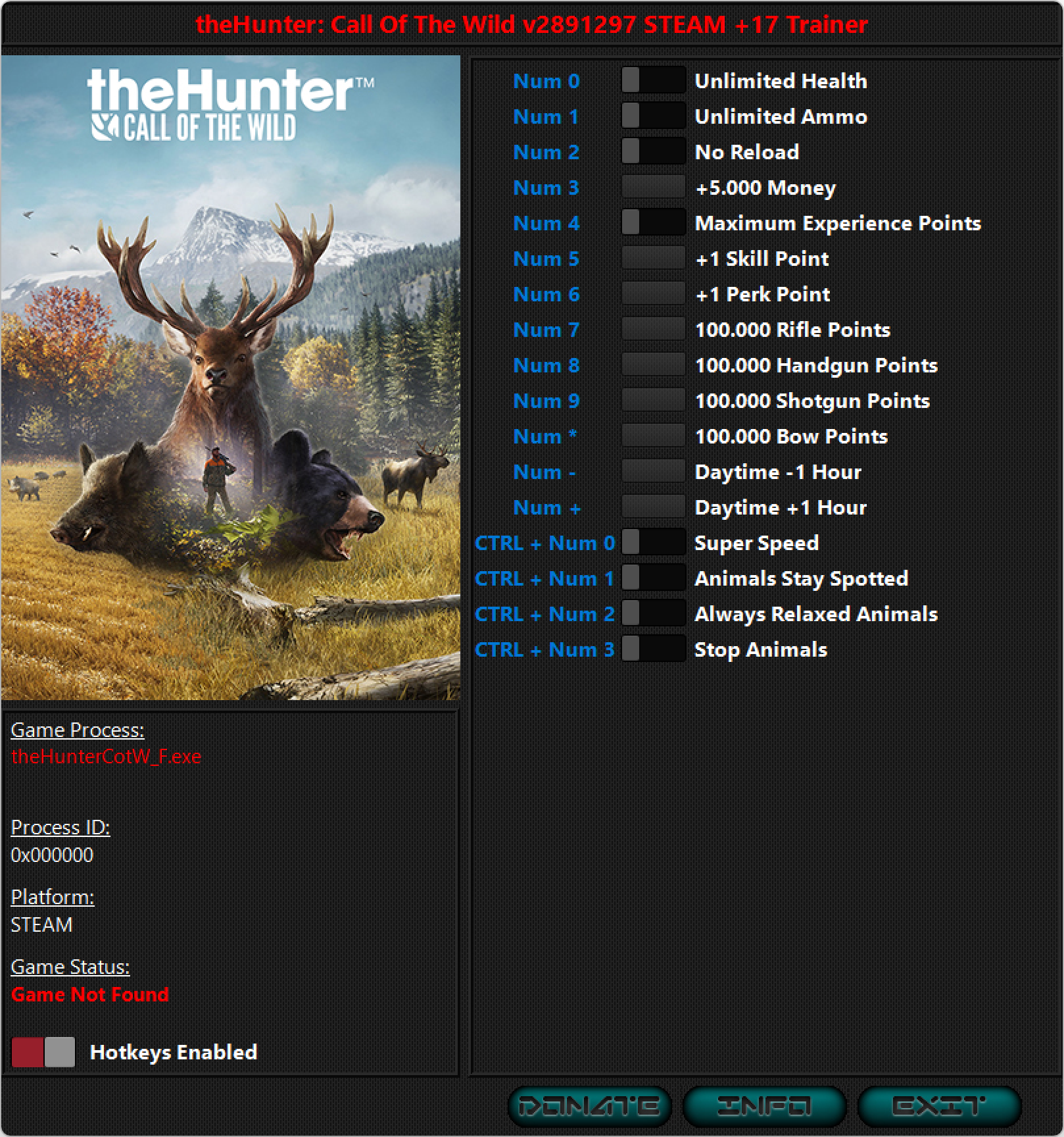 theHunter: Call of the Wild v2891297 Trainer +17