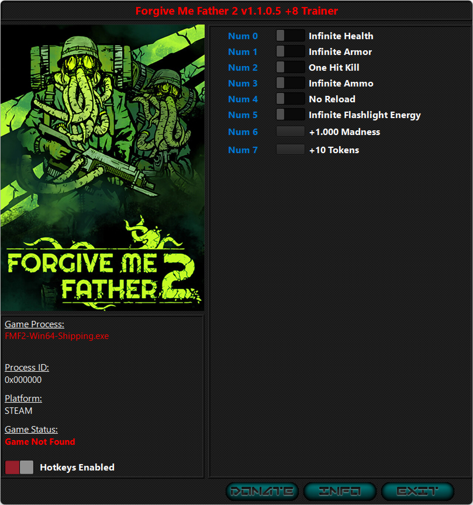 Forgive Me Father 2 v1.1.0.5 Trainer +8