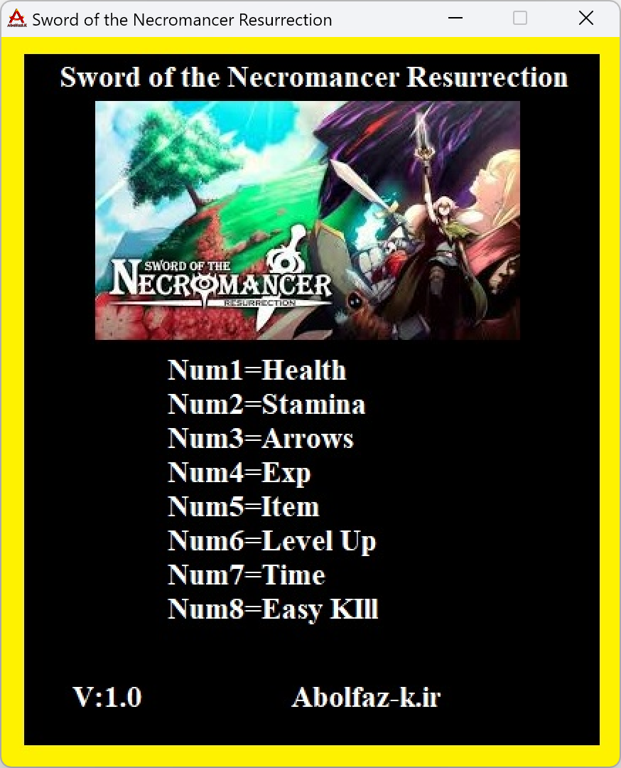 Sword of the Necromancer: Resurrection Trainer +8