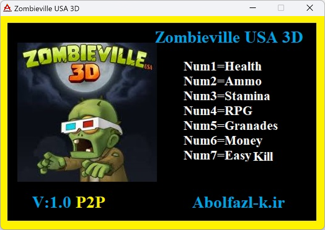 Zombieville USA 3D Trainer +7