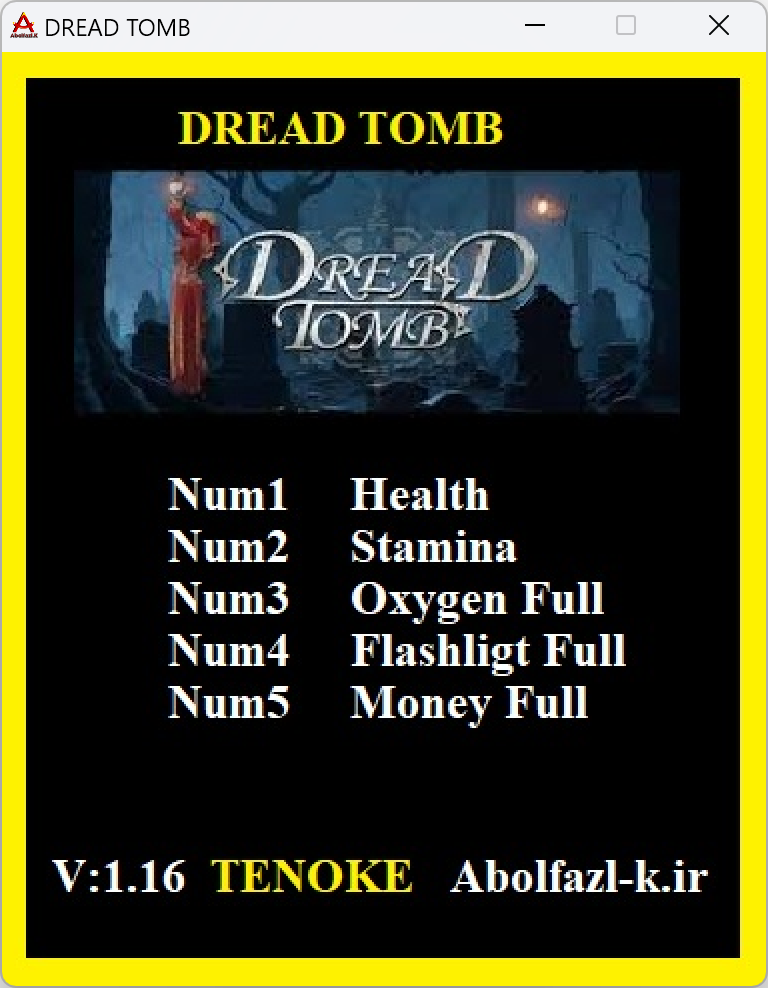 Dread Tomb v1.16 Trainer +5