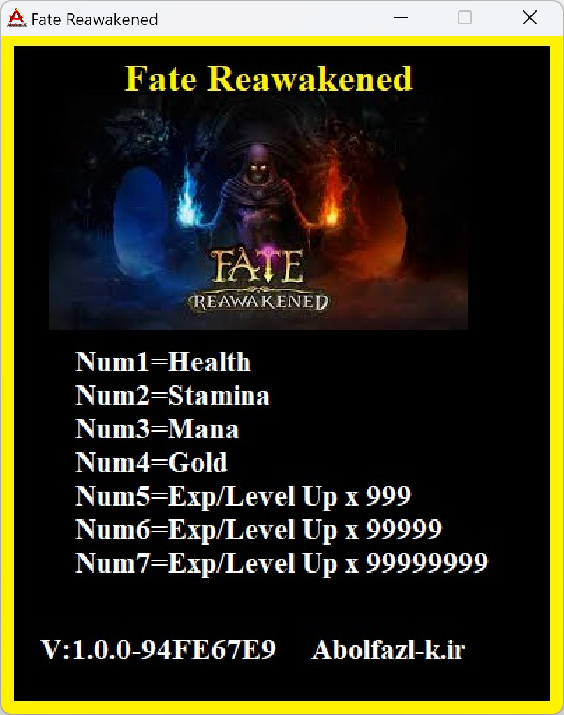 FATE: Reawakened v1.0.0-94fe67e9 Trainer +7