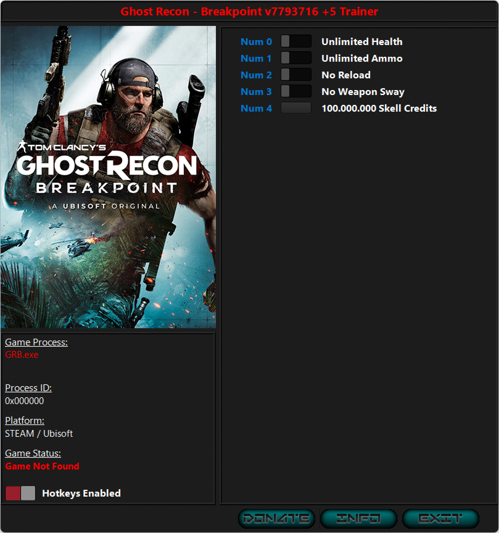 Tom Clancy's Ghost Recon Breakpoint v7793716 (Fix) Trainer +5